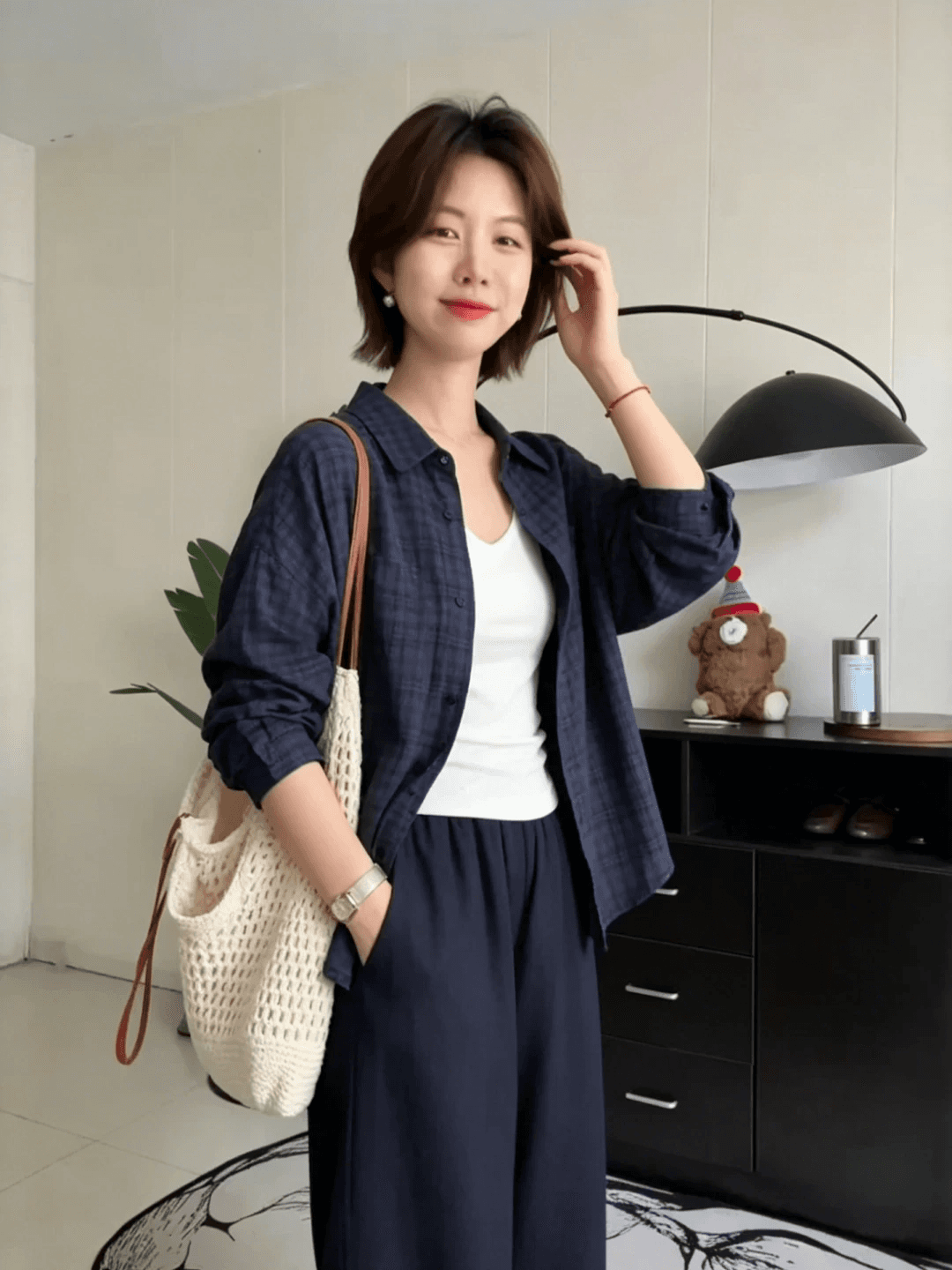 항구 바람 레트로 스타일 체크무늬 긴팔 셔츠 여성 코트 여름 새로운 얇고 가벼운 통기성 루즈핏 자외선 차단 오픈 가디건 맨위