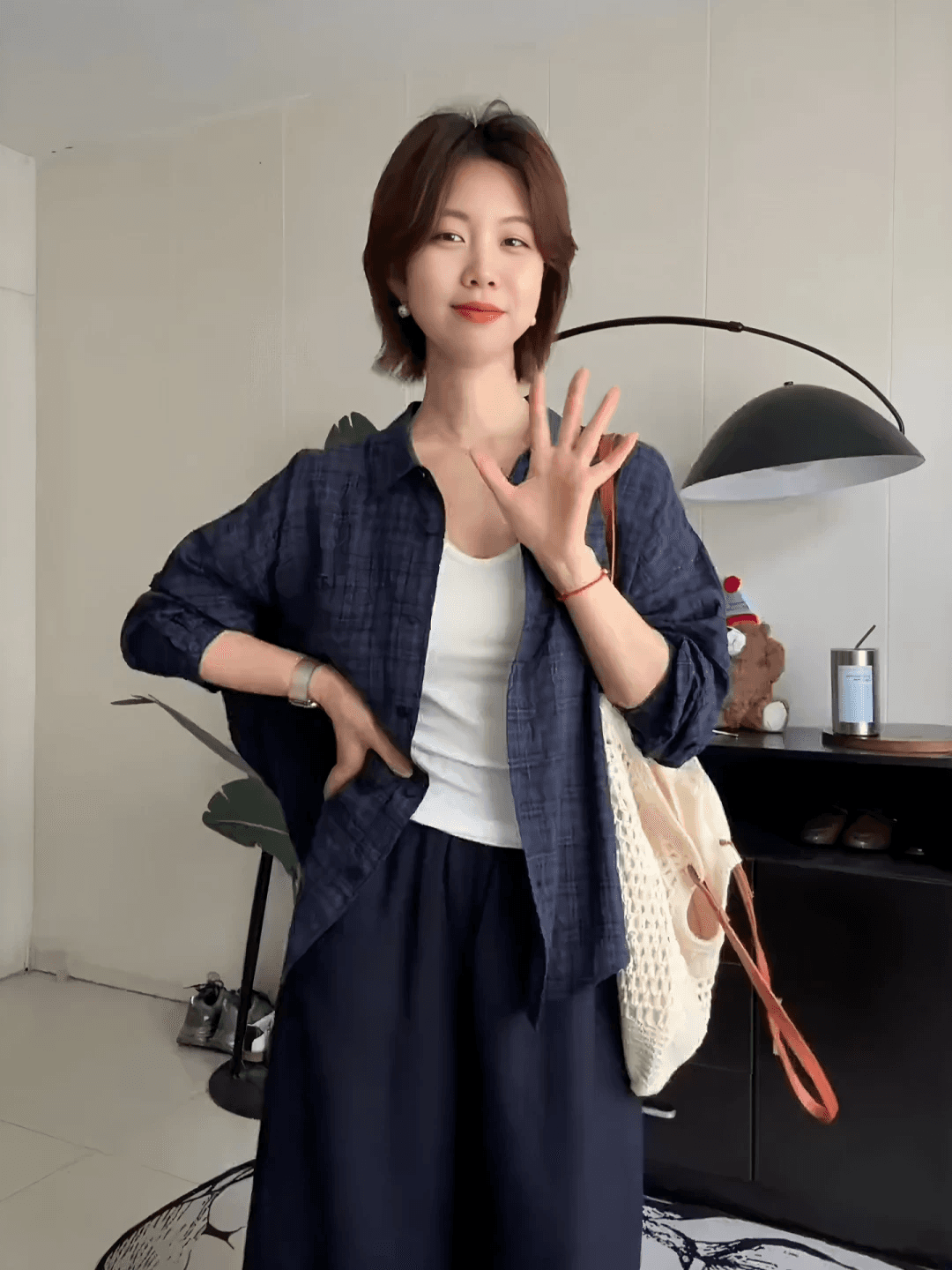 항구 바람 레트로 스타일 체크무늬 긴팔 셔츠 여성 코트 여름 새로운 얇고 가벼운 통기성 루즈핏 자외선 차단 오픈 가디건 맨위 상세 이미지 4
