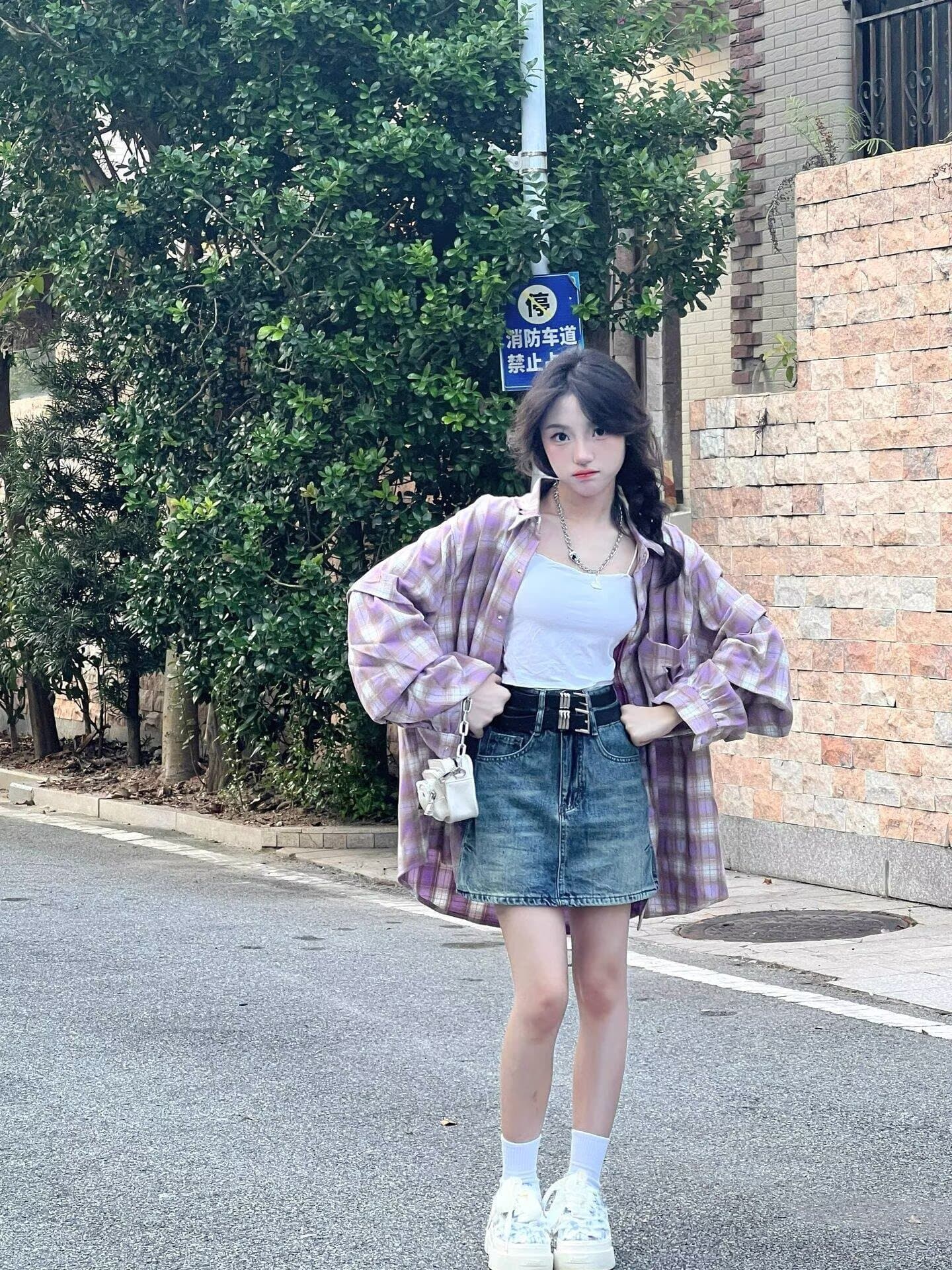 아메리칸 레트로 배색 체크무늬 긴팔 셔츠 남성과 여성 봄 여름 조수 브랜드 재킷 느긋한 커플 얇은 스타일 bf 셔츠 상세 이미지 4