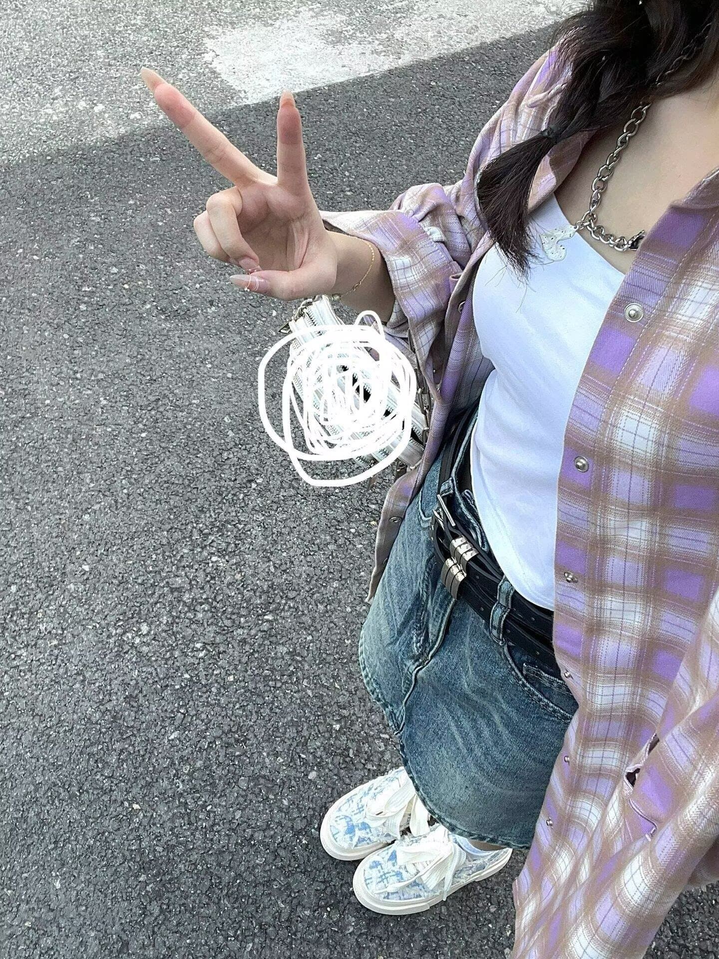 아메리칸 레트로 배색 체크무늬 긴팔 셔츠 남성과 여성 봄 여름 조수 브랜드 재킷 느긋한 커플 얇은 스타일 bf 셔츠 상세 이미지 5