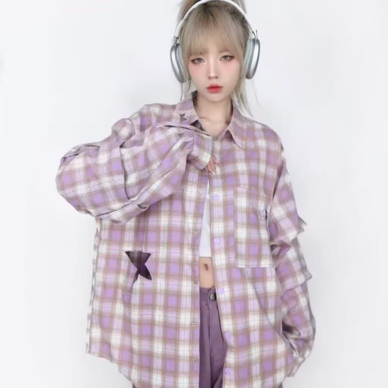 아메리칸 얇은 스타일 긴팔 셔츠 일본식 항구 바람 루즈핏 셔츠 남녀 봄 여름 트렌드 다용도 커플 캐주얼 재킷