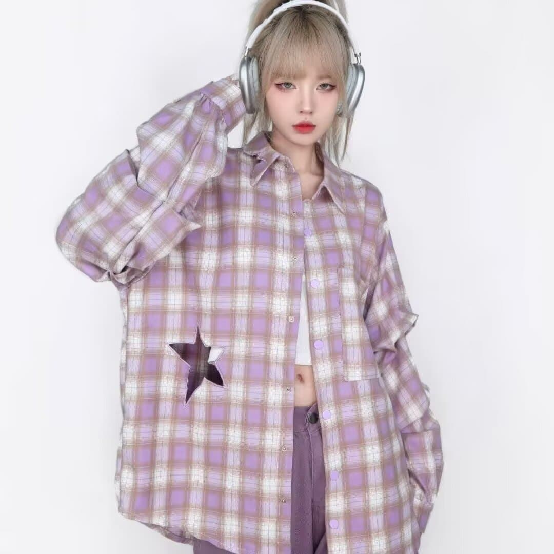 아메리칸 얇은 스타일 긴팔 셔츠 일본식 항구 바람 루즈핏 셔츠 남녀 봄 여름 트렌드 다용도 커플 캐주얼 재킷 이미지 2