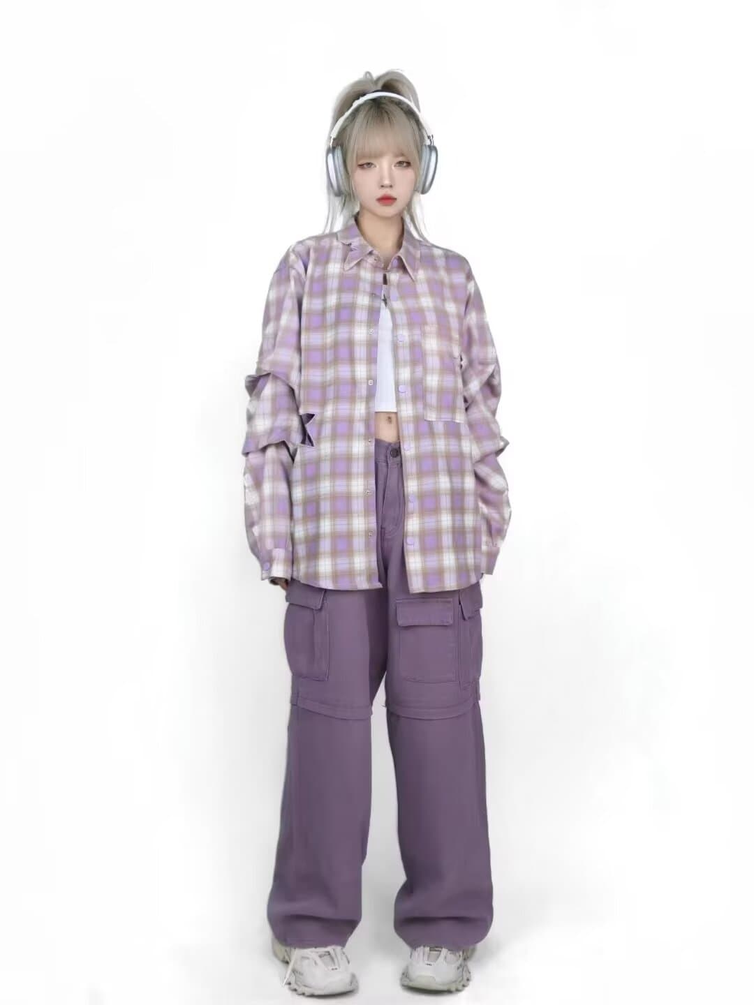 아메리칸 얇은 스타일 긴팔 셔츠 일본식 항구 바람 루즈핏 셔츠 남녀 봄 여름 트렌드 다용도 커플 캐주얼 재킷 상세 이미지 8