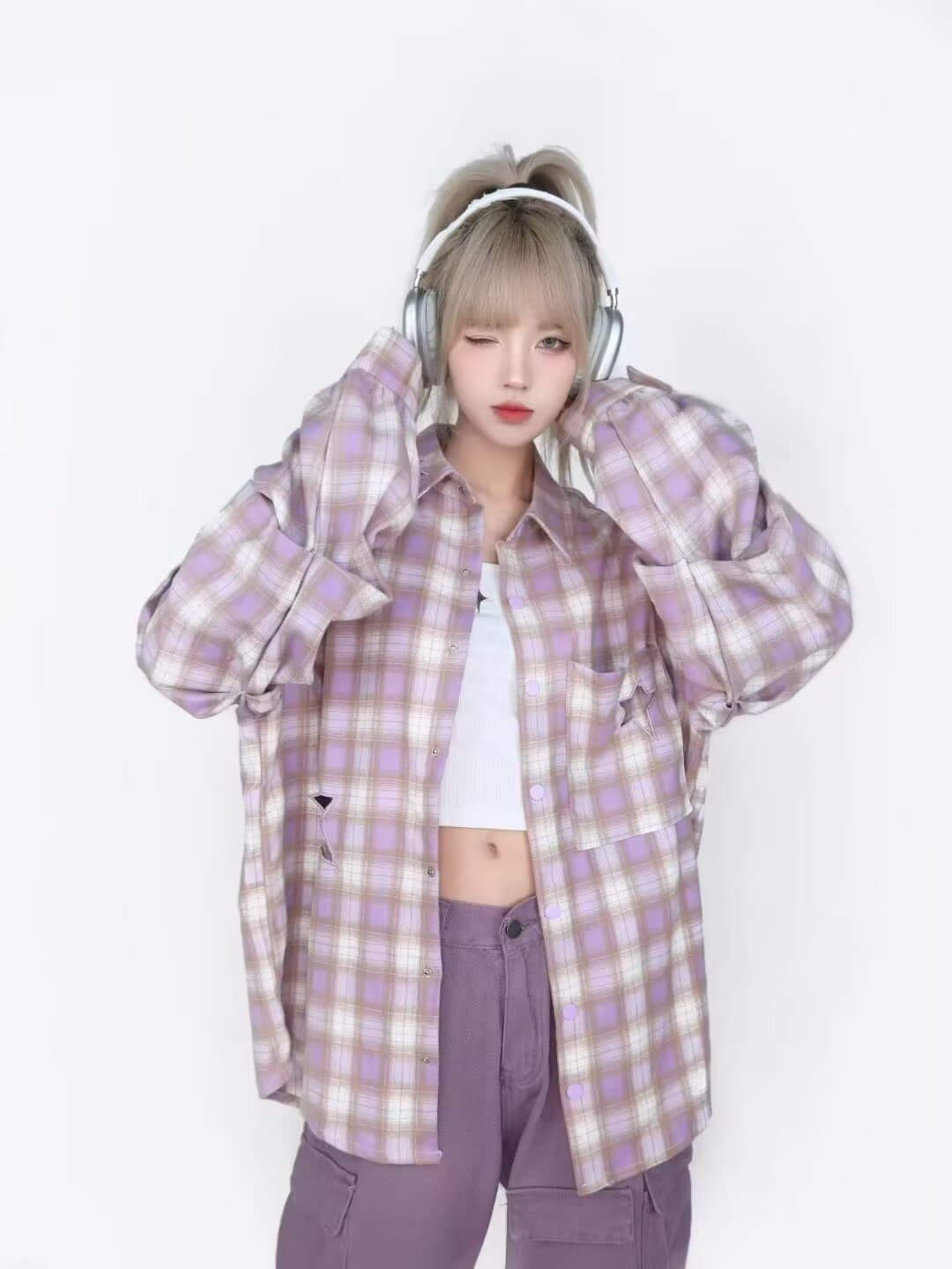 아메리칸 얇은 스타일 긴팔 셔츠 일본식 항구 바람 루즈핏 셔츠 남녀 봄 여름 트렌드 다용도 커플 캐주얼 재킷 상세 이미지 11