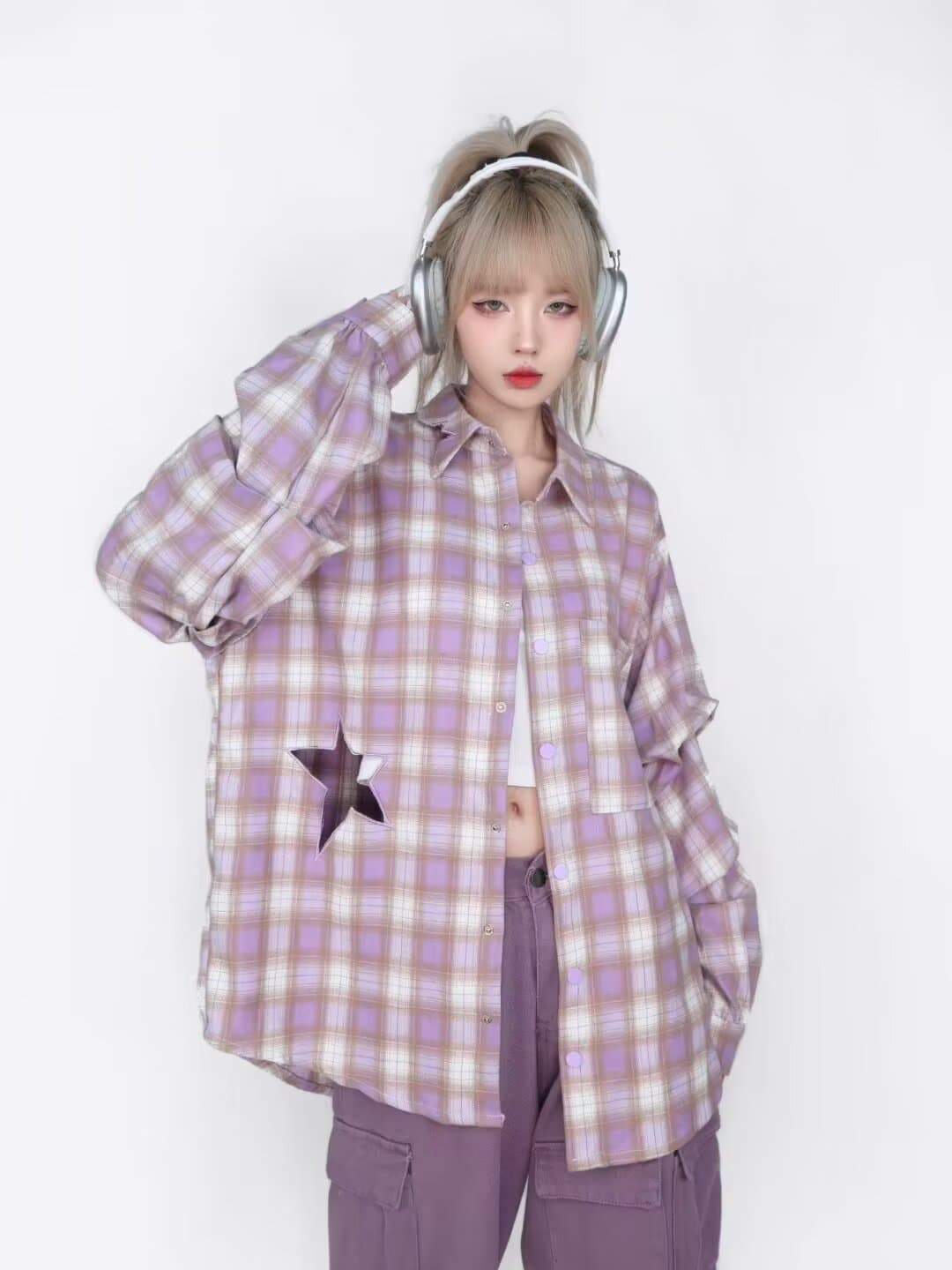 아메리칸 얇은 스타일 긴팔 셔츠 일본식 항구 바람 루즈핏 셔츠 남녀 봄 여름 트렌드 다용도 커플 캐주얼 재킷 상세 이미지 15