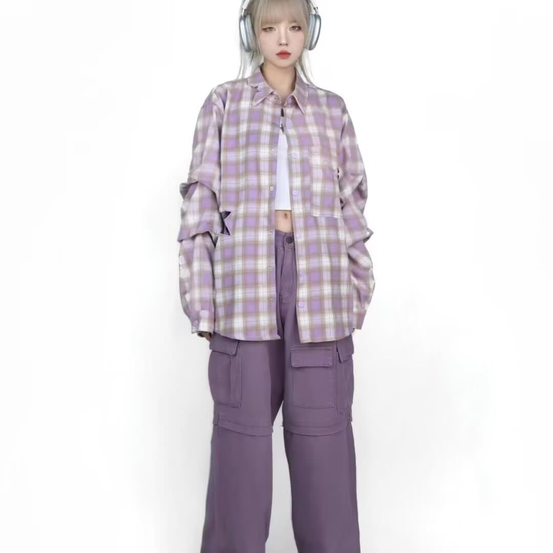 아메리칸 얇은 스타일 긴팔 셔츠 일본식 항구 바람 루즈핏 셔츠 남녀 봄 여름 트렌드 다용도 커플 캐주얼 재킷 상세 이미지 21