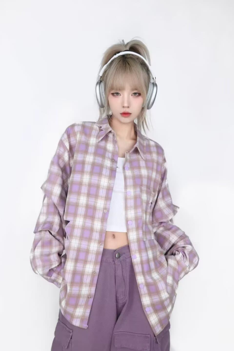 아메리칸 얇은 스타일 긴팔 셔츠 일본식 항구 바람 루즈핏 셔츠 남녀 봄 여름 트렌드 다용도 커플 캐주얼 재킷 상세 이미지 24