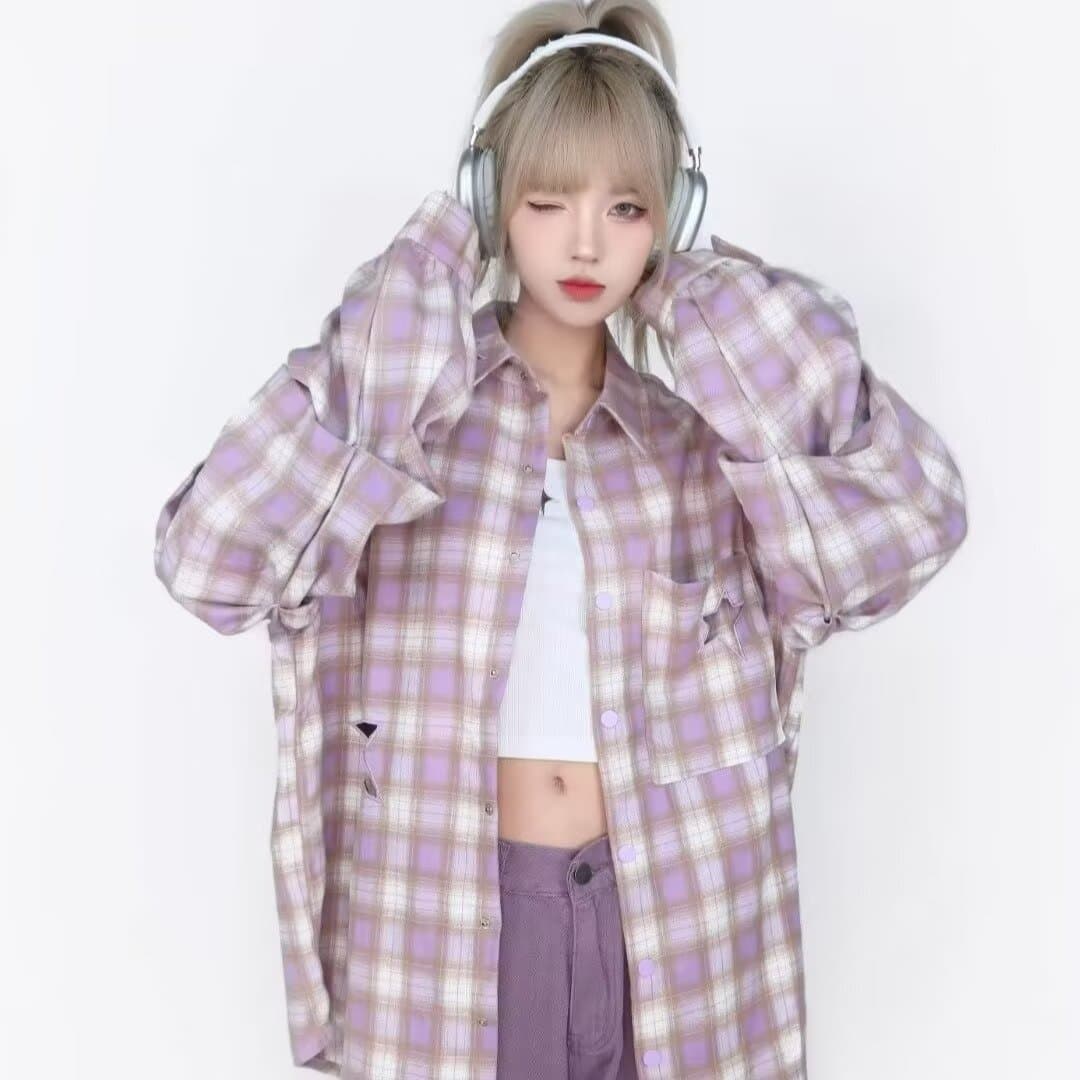 아메리칸 얇은 스타일 긴팔 셔츠 일본식 항구 바람 루즈핏 셔츠 남녀 봄 여름 트렌드 다용도 커플 캐주얼 재킷 상세 이미지 27