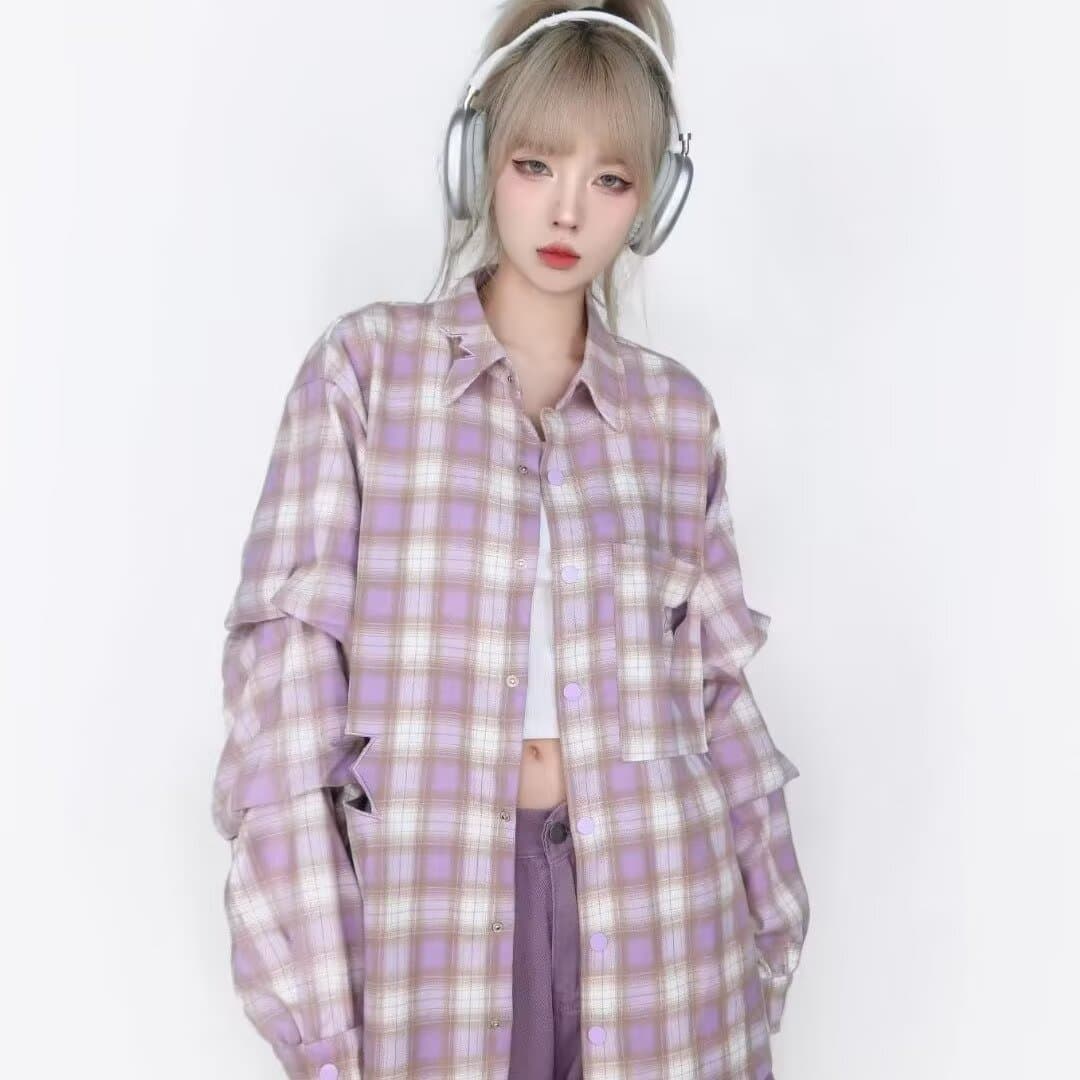 아메리칸 얇은 스타일 긴팔 셔츠 일본식 항구 바람 루즈핏 셔츠 남녀 봄 여름 트렌드 다용도 커플 캐주얼 재킷 상세 이미지 29