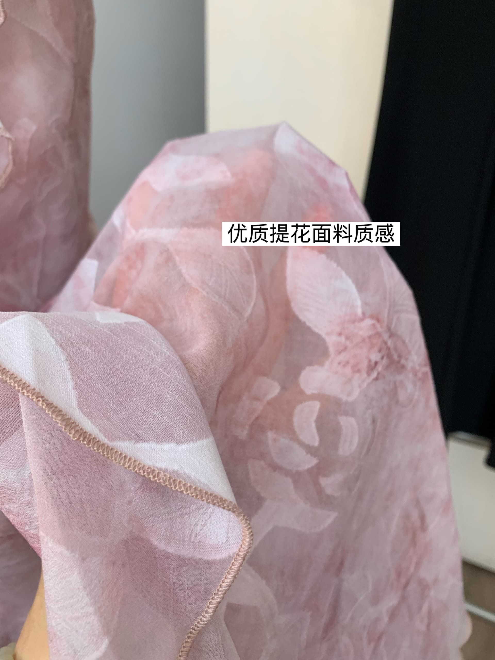 暮 시간 꽃 차오 헤일로 염색 꽃무늬 여성 드레스 프랑스식 자수 패치워크 오프숄더 슬립 롱 스커트 상세 이미지 7
