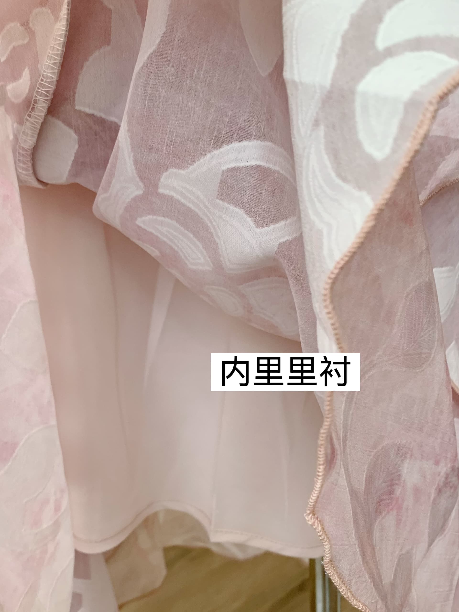 暮 시간 꽃 차오 헤일로 염색 꽃무늬 여성 드레스 프랑스식 자수 패치워크 오프숄더 슬립 롱 스커트 상세 이미지 8