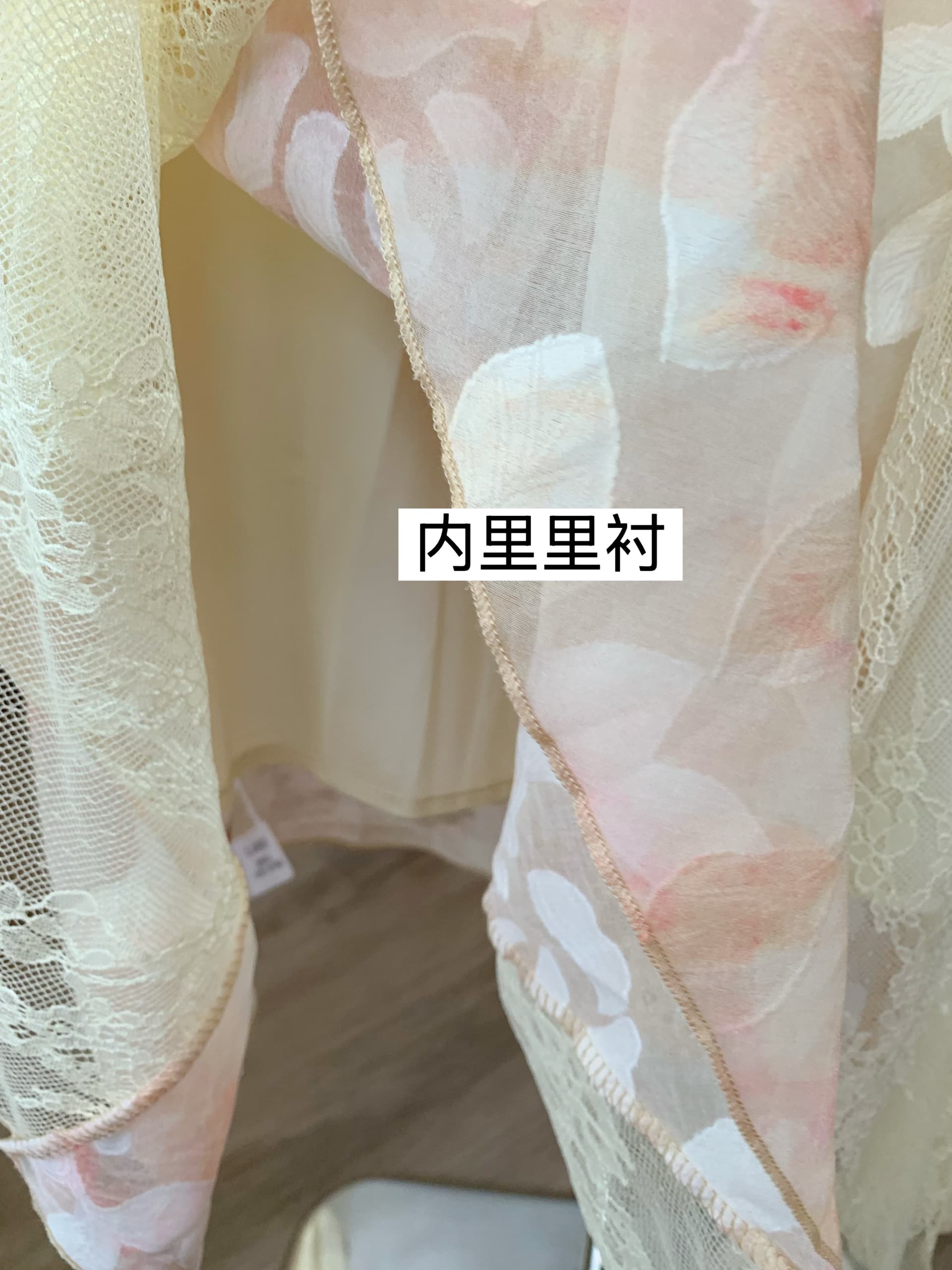 프랑스식 유화 프린트 레이스 레이스 슬립 여성 드레스 여름 그레이트 봐라. 해변가 여행 휴가 착용 가져 가라. 롱 스커트 상세 이미지 8