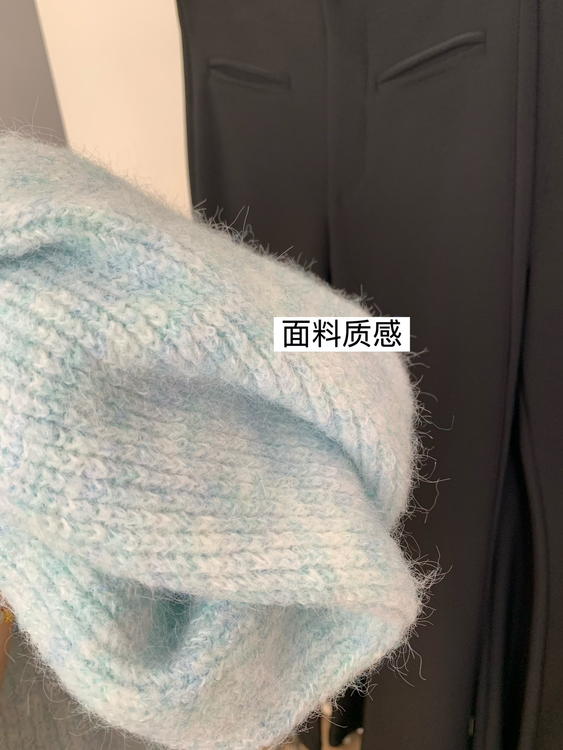 nmiok 양모 혼방 V넥 니트 슬립 드레스 오픈 가디건 세트 가을 겨울 새로운 부드러운 찹쌀 품격 여성 의류 이미지 4