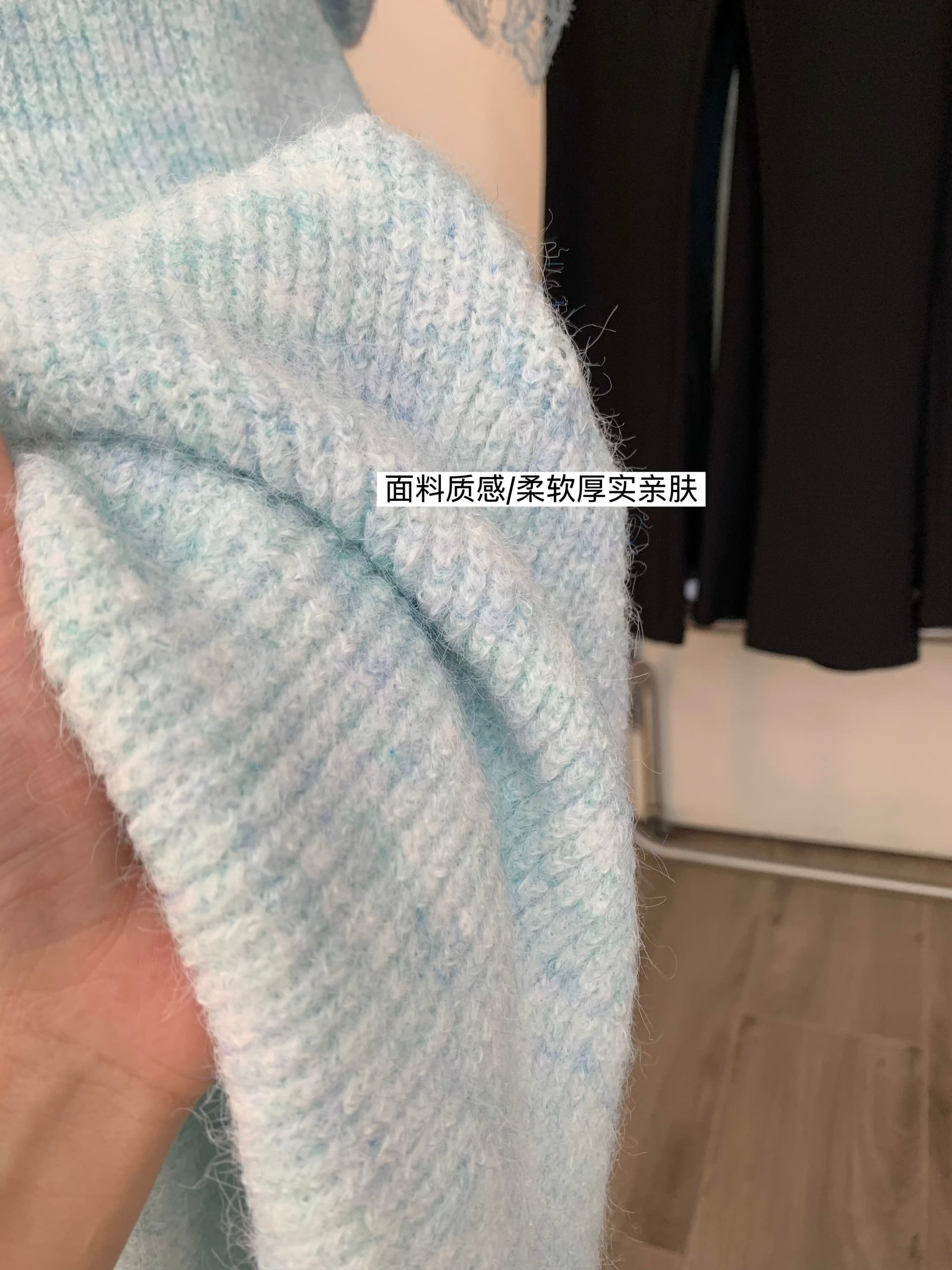 nmiok 양모 혼방 V넥 니트 슬립 드레스 오픈 가디건 세트 가을 겨울 새로운 부드러운 찹쌀 품격 여성 의류 상세 이미지 9