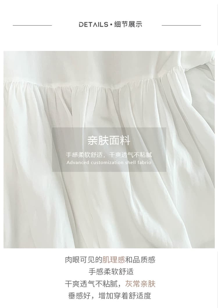 신선함 달콤한 스타일 레이스 조각 라운드 넥 반팔 여성 셔츠 2026 여름 새로운 레이스업 연령 감소 맨위 상세 이미지 4