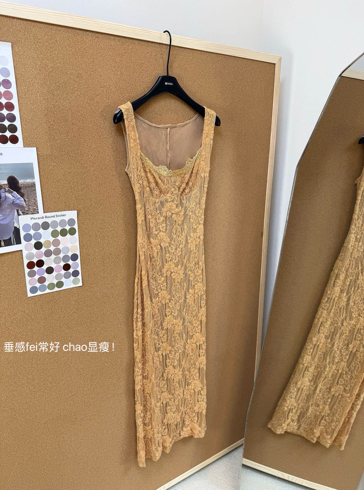 sya 크 사이 작은 웨스트 프랑스식 광장 칼라 레이스 슬립 몸매 가꾸기 롱 코트 여성 드레스 여름 섹시함 부드러운 치마 상세 이미지 5