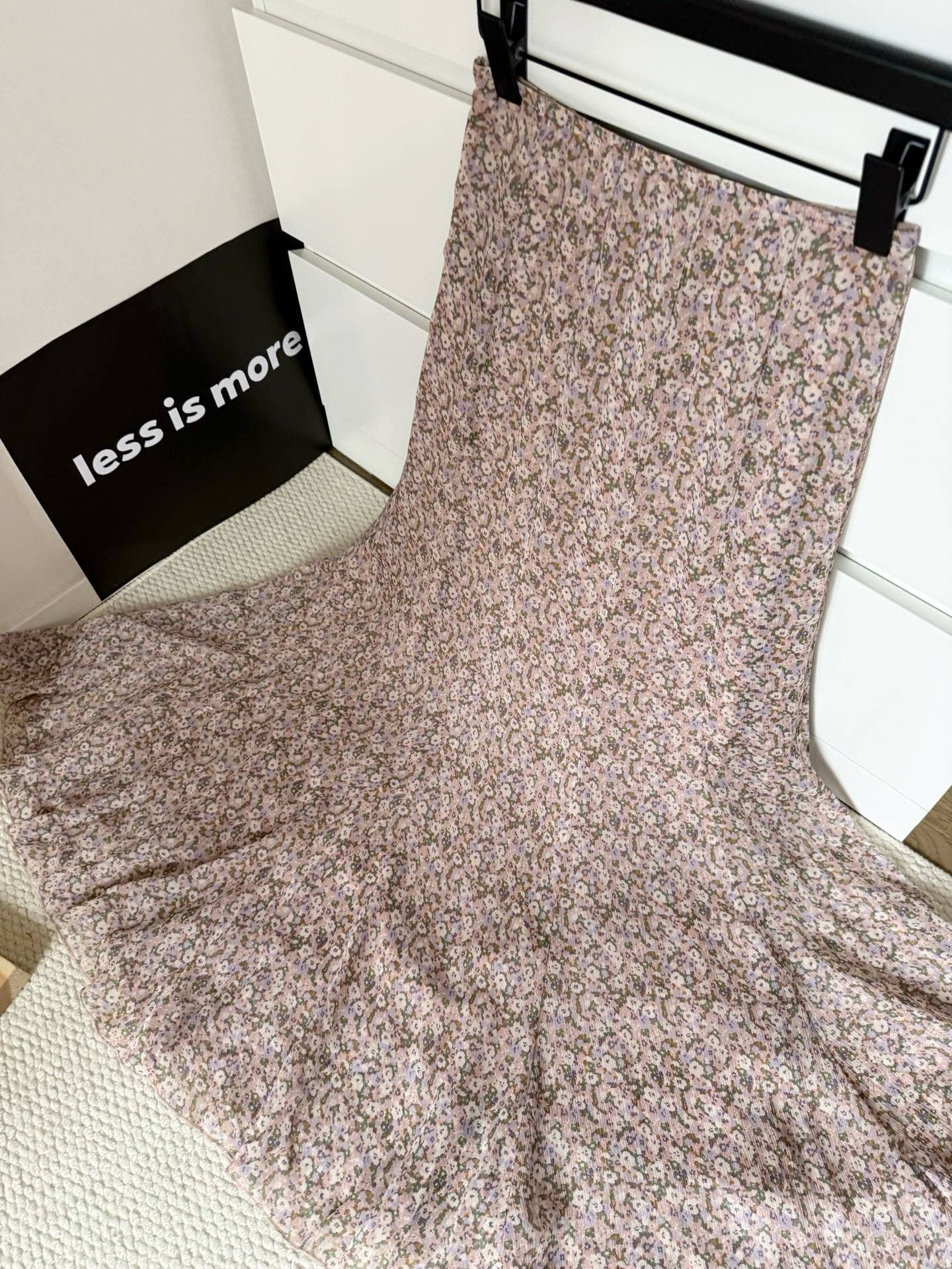 yuyuel 핑크색 꽃무늬 쉬폰 롱 코트 반신 스커트 여성 봄 여름 품격 고급 센스 도루 센스 타이트 스커트 인어 꼬리 스커트 이미지 4