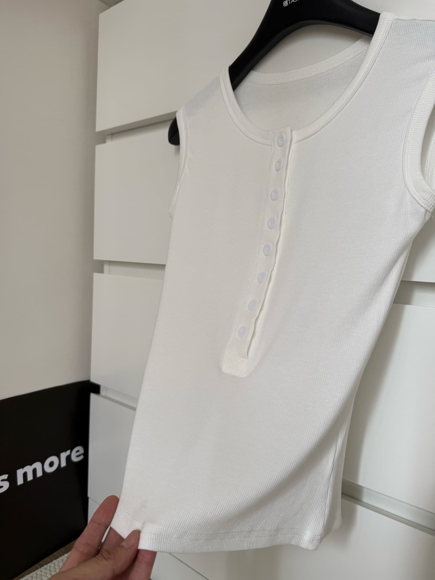 skk store 지연 남쪽 구멍 일기 분위기 여름 기타 버클 헨리 칼라 단어 조끼 맨위 민소매 작은 셔츠 상세 이미지 10