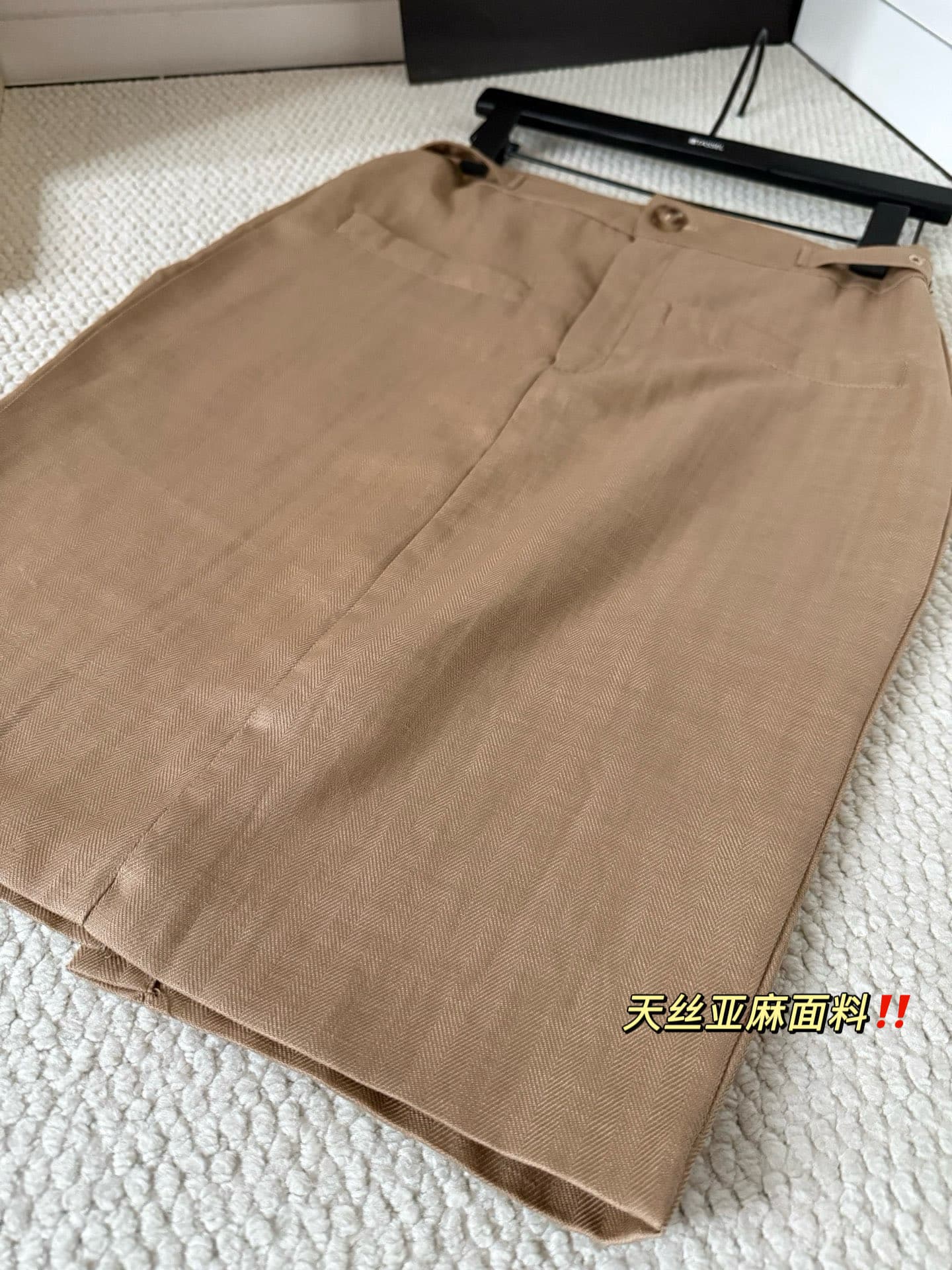 느슨함 오래된 돈 무거운 작업 훅 제직 홀로우 아웃 조끼 다용도 슬림해 보이는 주간 실크 아마 허리 둘레 디자인 센스 중간 스커트 이미지 4