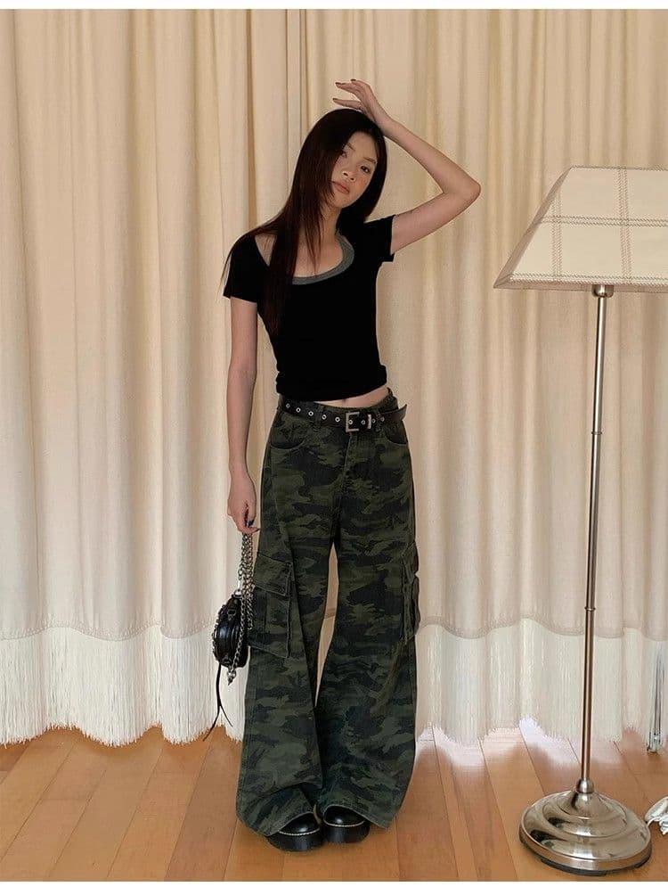검정색 페이크 레이어드 반팔 티셔츠 여성 2026 여름 새로운 디자인 센스 chic 한 부서 착용 가져 가라. 행침 목 쇼트 스타일 맨위 상세 이미지 11