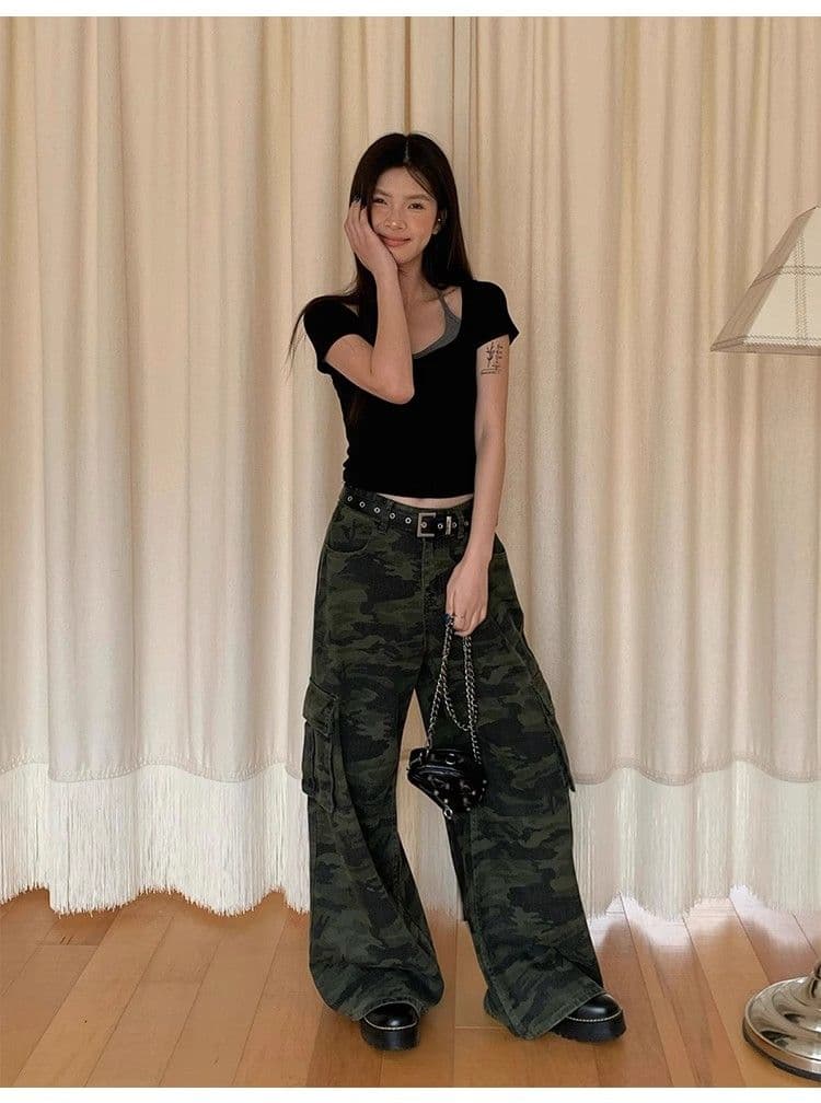 검정색 페이크 레이어드 반팔 티셔츠 여성 2026 여름 새로운 디자인 센스 chic 한 부서 착용 가져 가라. 행침 목 쇼트 스타일 맨위 상세 이미지 12