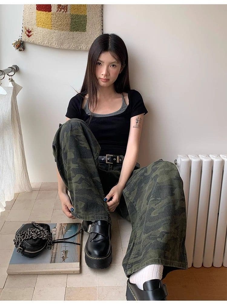 검정색 페이크 레이어드 반팔 티셔츠 여성 2026 여름 새로운 디자인 센스 chic 한 부서 착용 가져 가라. 행침 목 쇼트 스타일 맨위 상세 이미지 17