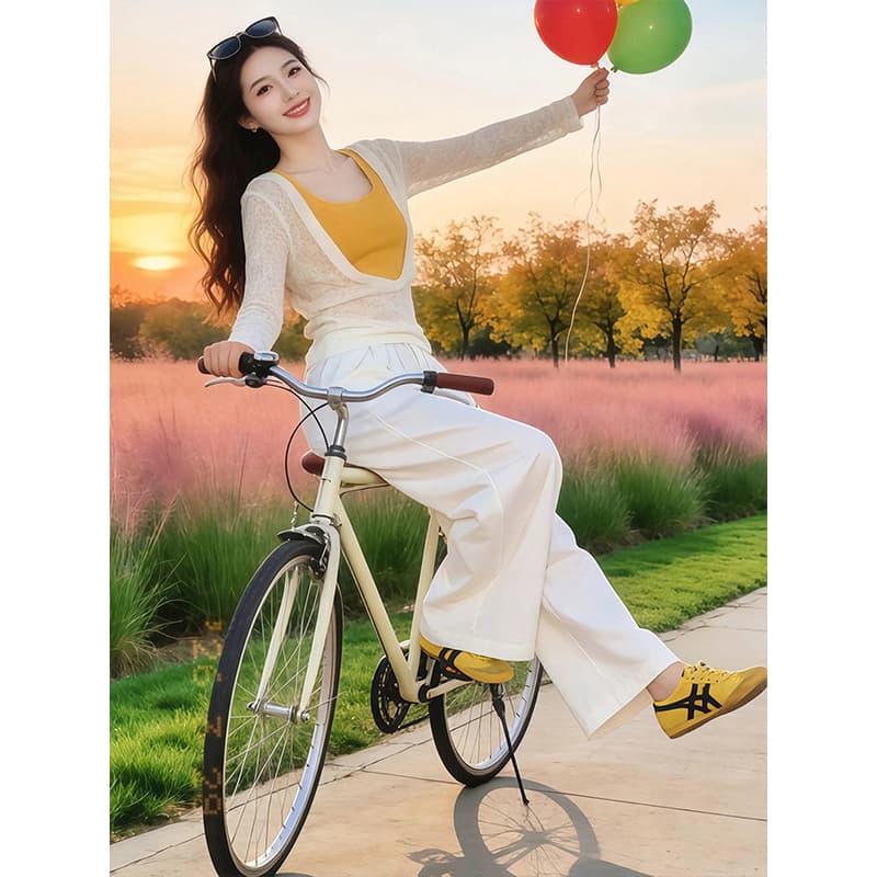 모달 1 1 와 사고 방식 빅 사이즈 광장 칼라 조끼 스택 착용 몸매 가꾸기 블라우스 여성 2026 여름 투피스 세트 상세 이미지 4