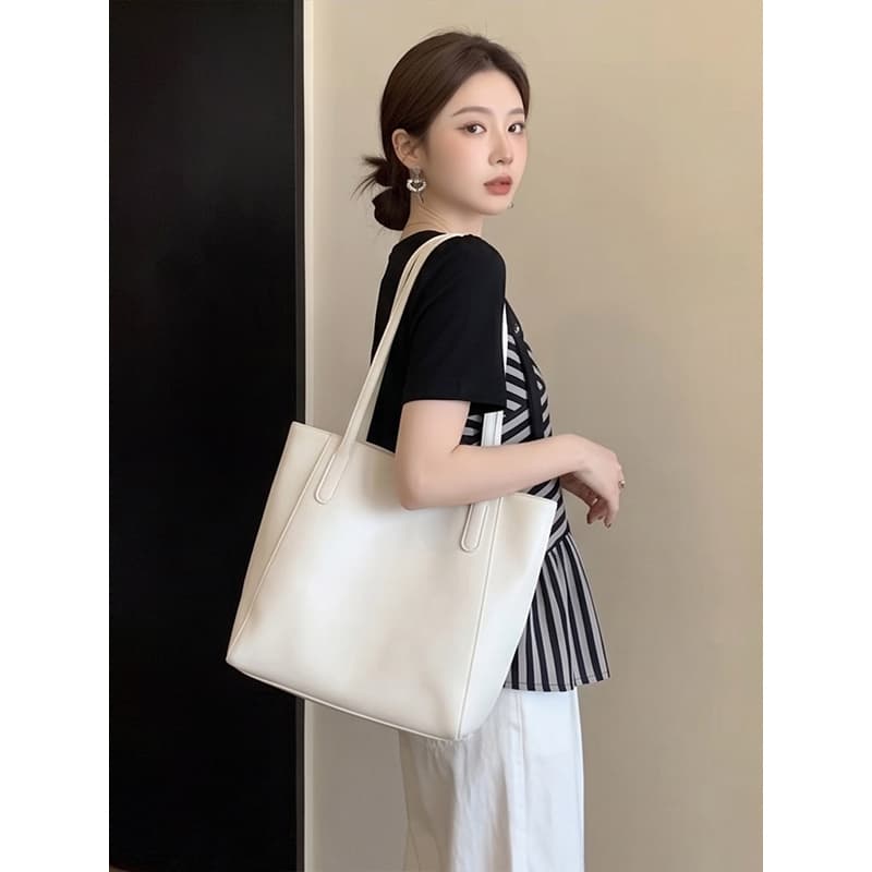 빅 사이즈 여성 의류 표지 배 페이크 레이어드 스트라이프 반팔 티셔츠 여름 지방 mm 허리 수축 표지 배 고유 한 아름다운 맨위 이미지 5