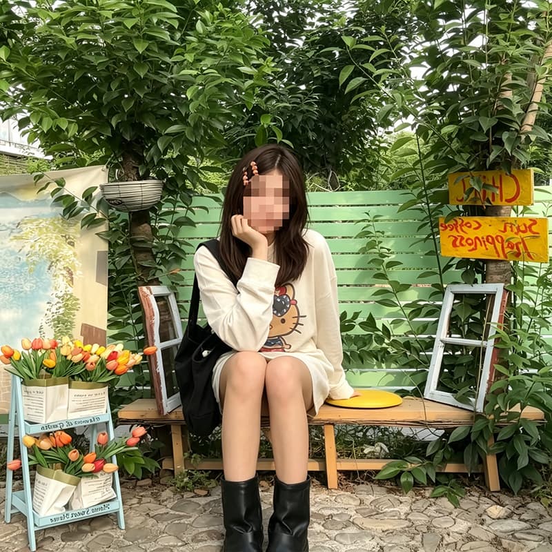 주간 실크 아마 평직 캐주얼 느긋한 귀여운 새끼 고양이 프린트 티셔츠 긴팔 몸매 가꾸기 슬림해 보이는 여름 착용 가져 가라. 상세 이미지 6