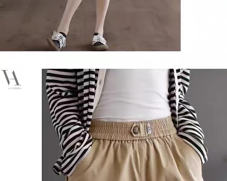 레트로 모래 워시 면 린넨 스트레이트 팬츠 여성 여름 루즈핏 다용도 오부 바지 반바지 상세 이미지 9