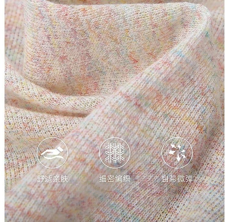 알파벳 프린트 반팔 티셔츠 새로운 루즈핏 슬림해 보이는 연령 감소 다용도 표지 고기 맨위 여성 니트 스웨터 상세 이미지 7