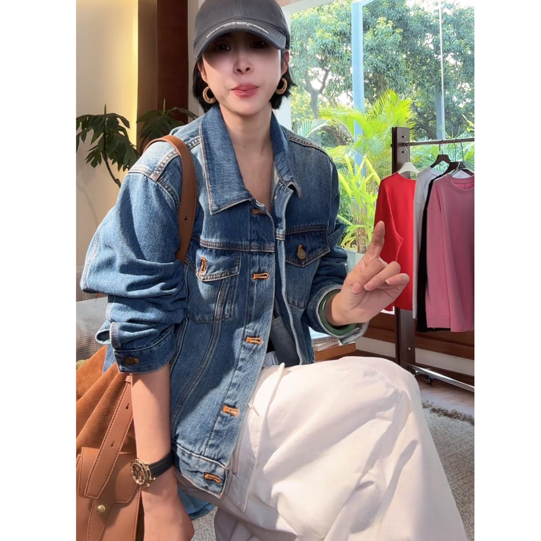 zuoxiaoqi 스팟 그램 나무 데님 재킷 33 의류 길다 54-57 바스트 106-118 상세 이미지 1