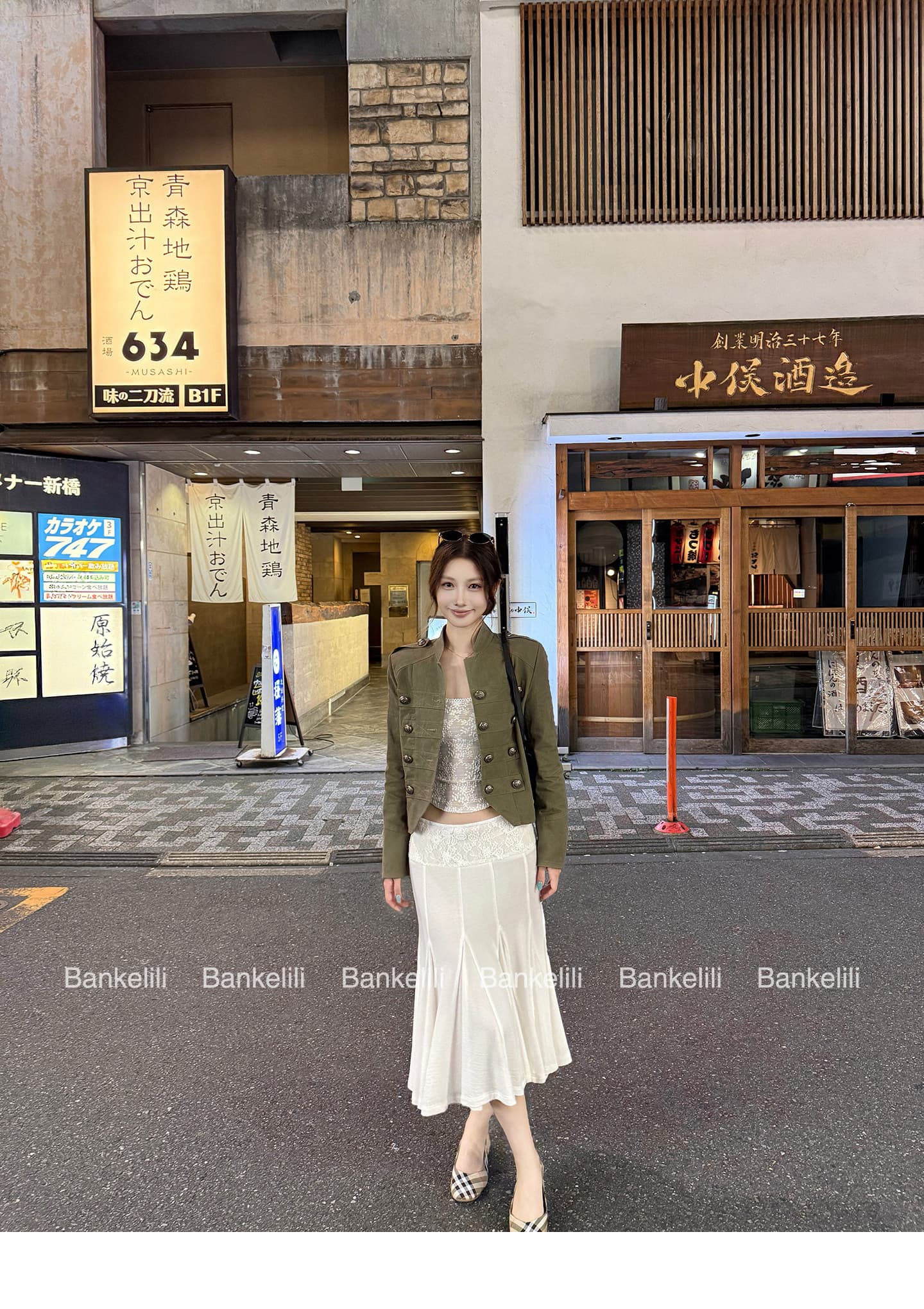밤나무 코코아 bankelili 나폴레옹 스탠드 칼라 단추 데님 여성 코트 작은 대중 디자인 쇼트 스타일 재킷 상세 이미지 43