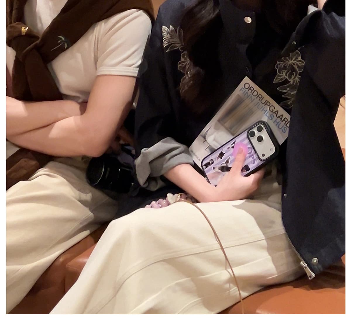 여름 시 면 사선 무늬 무거운 작업 꽃무늬 자수 원색 데님 여성 코트 이른 가을 스탠드 칼라 가을 어깨 의류 상세 이미지 45