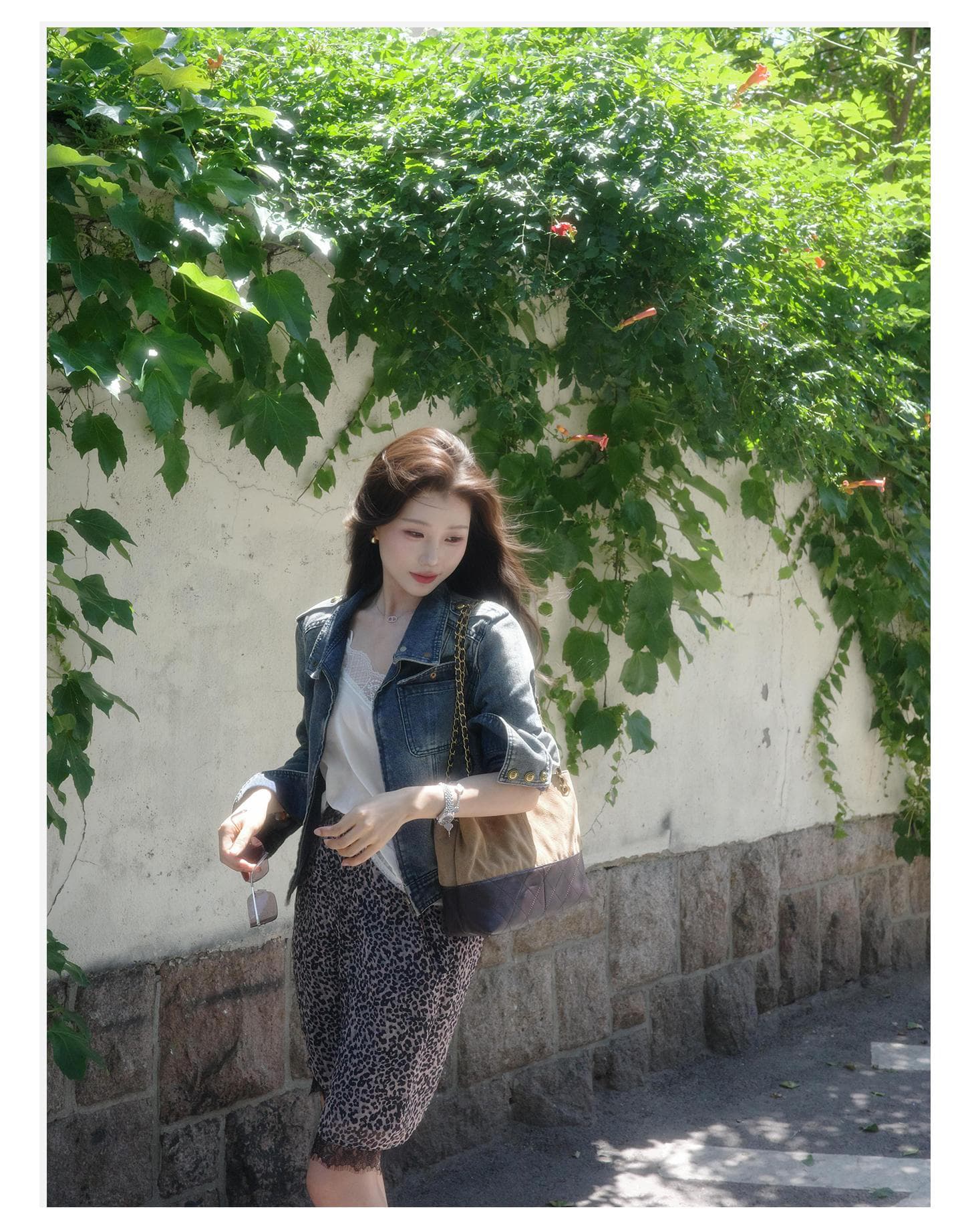첸 여섯 고차 공동 세련된 레트로 워싱 프랑스식 좋은 플래시 디자인 센스 가을 데님 마 오래된 재킷 상세 이미지 15