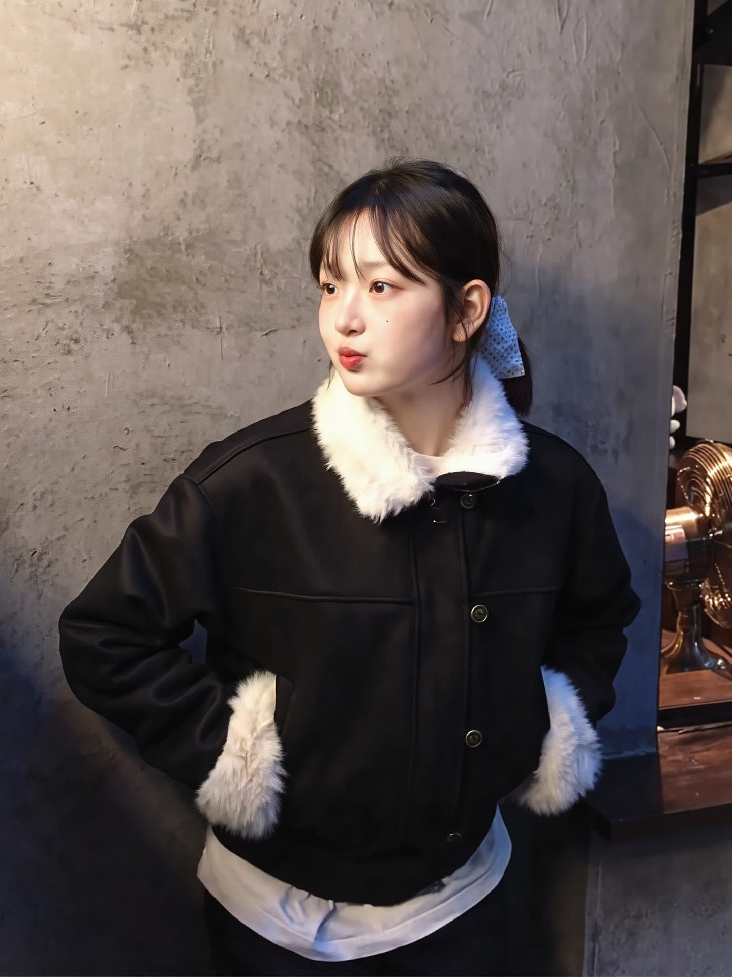 2026 새로운 검정색 두꺼운 피모 하나 모피 보온 재킷 여성 코트 겨울 작은 키 쇼트 스타일 맨위 상세 이미지 6