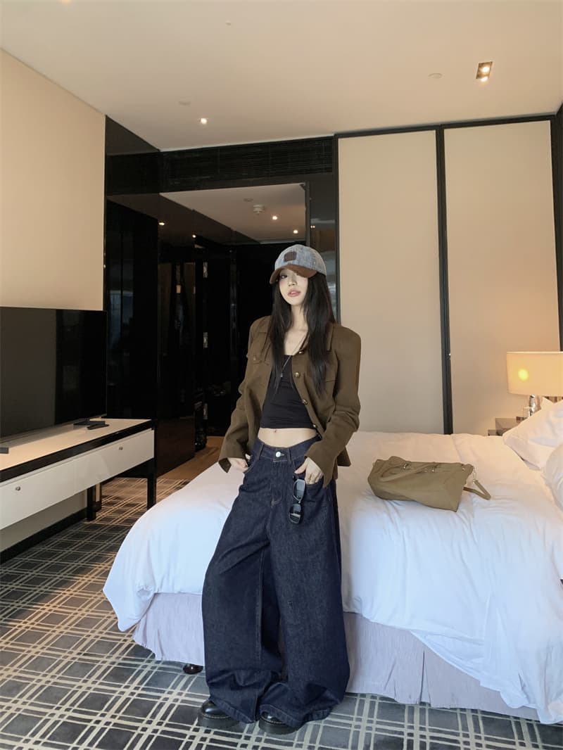 실사 정가 작은 대중 디자인 섹션 폴로 칼라 프로필 모양 공예 재킷 다용도 워크웨어 바람 재킷 맨위 상세 이미지 6
