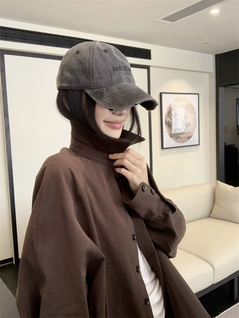 있음 선적 실사 이른 가을 느긋한 바람 아름다움 라드. 색상 시스템 두꺼움 극중 플러시 표면 프린트 셔츠 맨위 상세 이미지 13