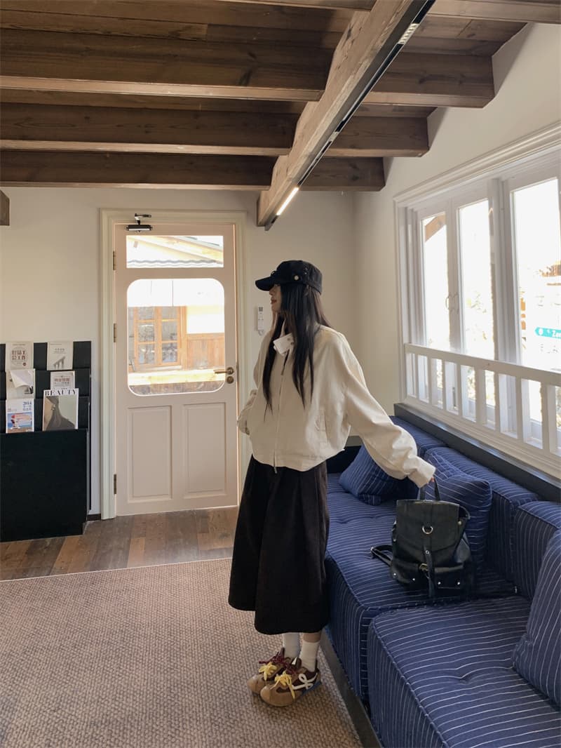 실사 정가 니켈 스타일 디자인 센스 캐주얼 재킷 여성 스탠드 칼라 잘 생긴 느긋한 센스 쇼트 스타일 재킷 상세 이미지 17