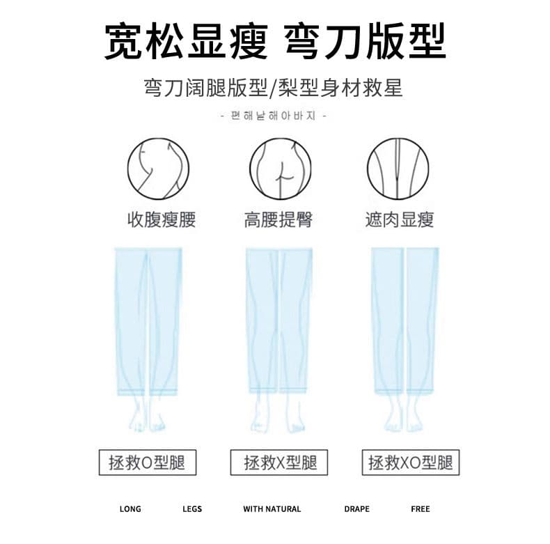봄 드레스 새로운 다용도 3 차원 자르기 배색 선 모통이 칼 바지 청바지 여성 루즈핏 디자인 센스 바나나 바지 상세 이미지 4