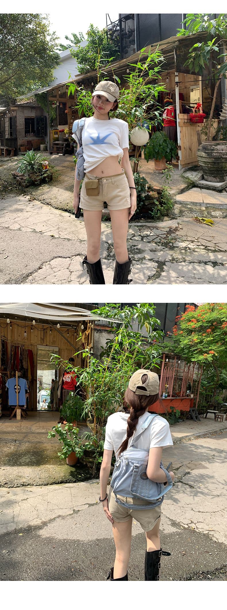 여름 켜기 새로운 실용주의 싱글 제품 상쾌 일상 다용도 좋아 보인다. 데님 반바지 상세 이미지 7