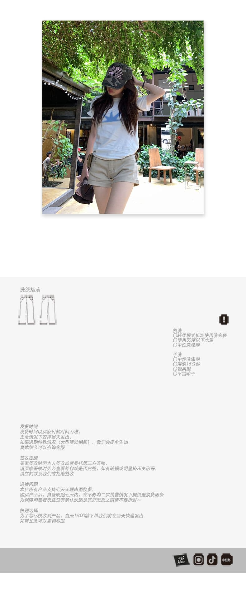여름 켜기 새로운 실용주의 싱글 제품 상쾌 일상 다용도 좋아 보인다. 데님 반바지 상세 이미지 8