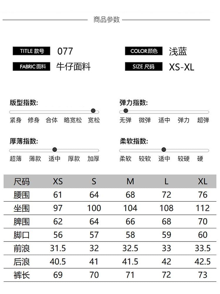 아메리칸 레트로 하이웨이스트 루즈핏 와이드 레그 팬츠 도루 센스 거친 가장자리 스트레이트 7부 바지 청바지 여성 봄 여름 새로운 상세 이미지 4