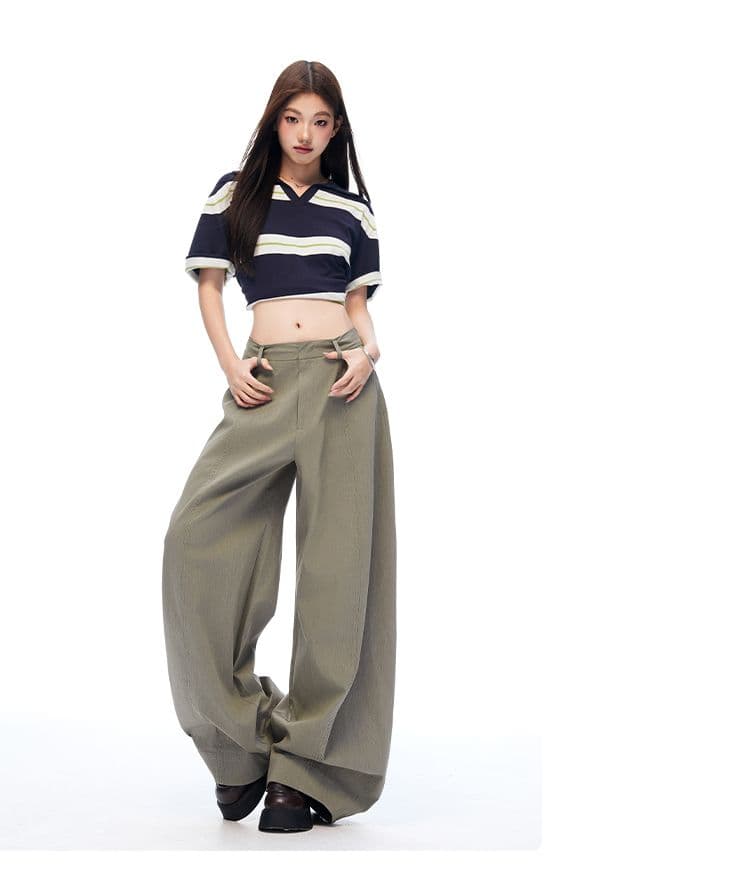 새로운 화이트 금액 센스 카람 볼라 바지 3 차원 프로필 모양 마이크로 질감 센스 다용도 캐주얼 바지 긴 바지 여성 상세 이미지 14