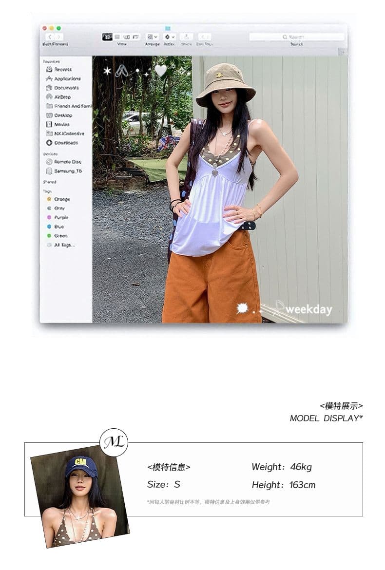 아메리칸 레트로 루즈핏 스트레이트 외국 가스 7 점 넓은 다리 청바지 여성 상세 이미지 6