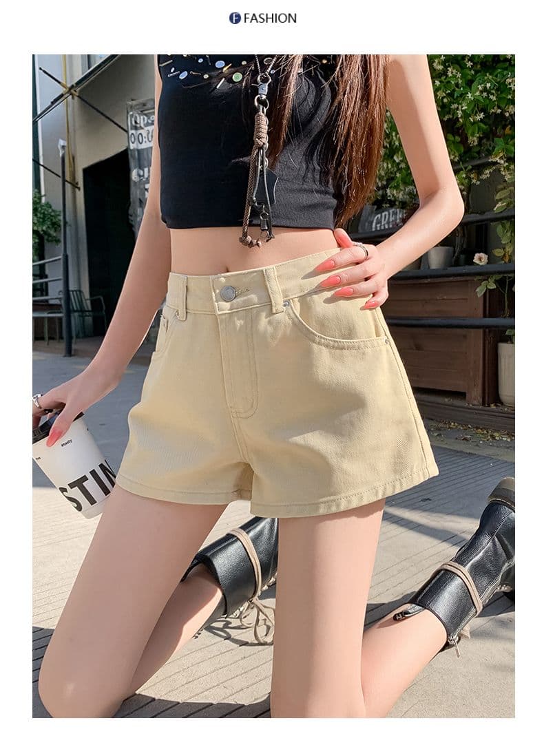 데님 반바지 여성 2026 여름 새로운 루즈핏 넓은 다리 패션 다용도 연령 감소 슬림해 보이는 핫걸 한 마디 핫 바지 트렌디 상세 이미지 13