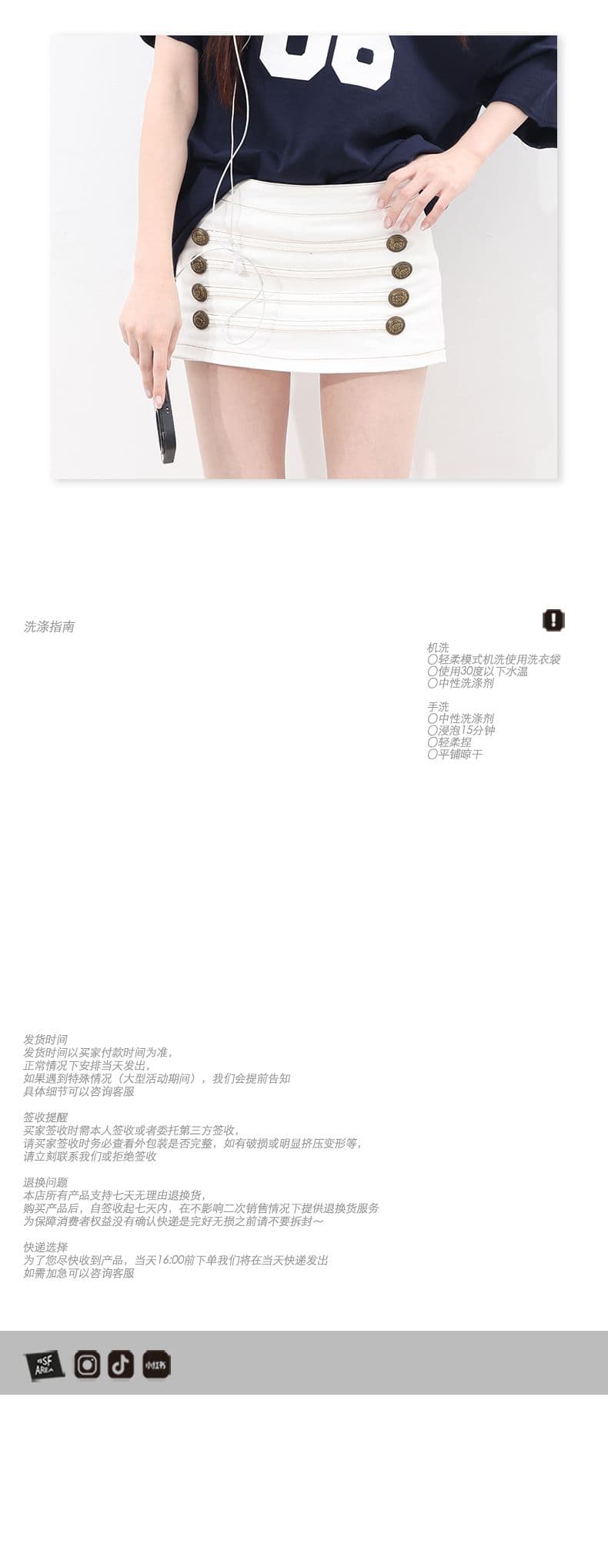 계절 신제품 궁정 cion 세련된 싱글 제품 달콤한 매운맛 상쾌 밝은색 신축성 데님 바지 상세 이미지 8