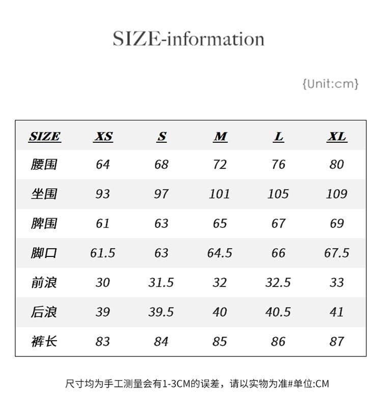 아메리칸 레트로 하이웨이스트 루즈핏 섹션 와이드 레그 팬츠 배색 체크무늬 9부 바지 봄 여름 스트레이트 청바지 여성 상세 이미지 5