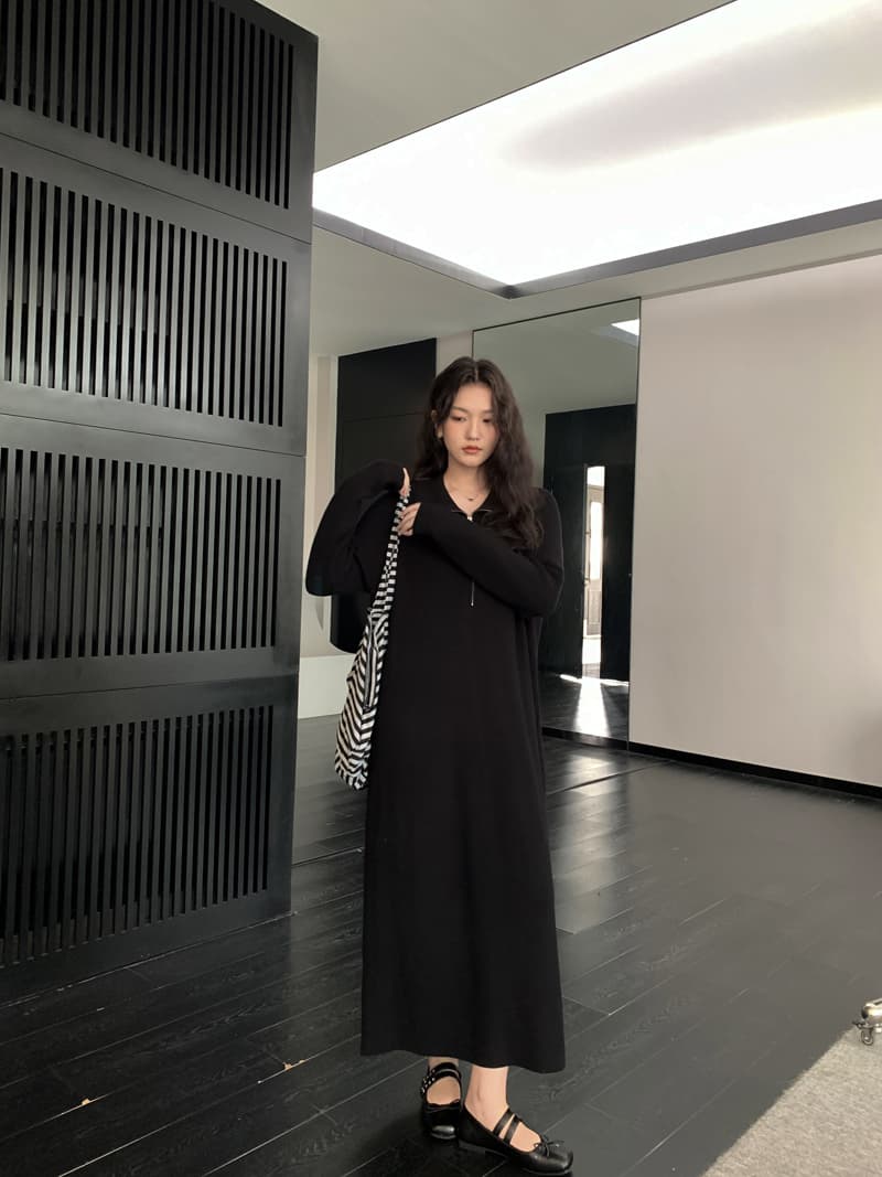 실사 새로운 2026 가을 겨울 빅 사이즈 패션 품격 니트 드레스 지퍼 반 개방 칼라 다용도 스웨터 드레스 상세 이미지 23