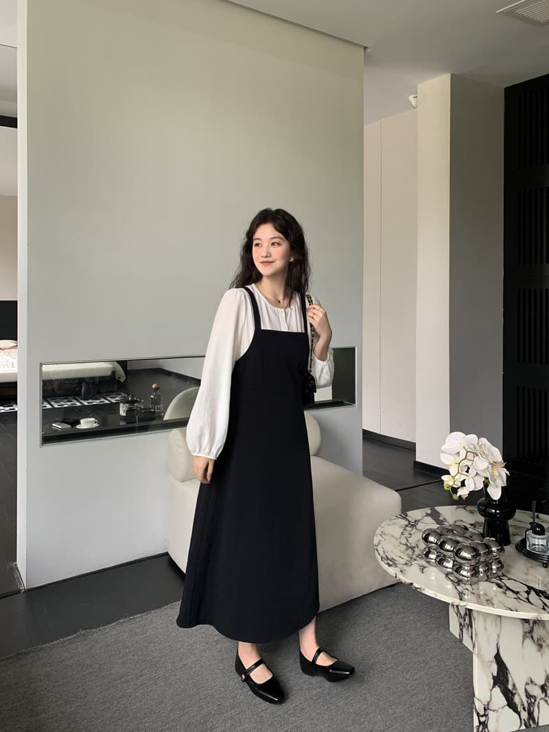 실사 새로운 2026 멜빵 페이크 레이어드 드레스 패치워크 마이크로 지방 패션 슬림해 보이는 치마 상세 이미지 13